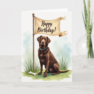 Regal Dog Birthday Art Card