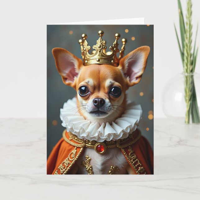 Regal Dog Birthday Card (Front)