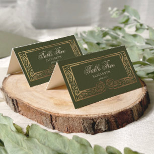 Regal Doors Elegant Faux Foil Wedding Place Card