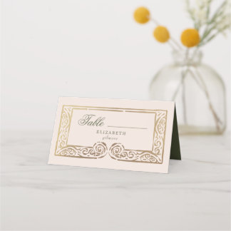 Regal Doors Elegant Faux Foil Wedding Place Card