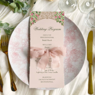 Regal Doors Elegant Faux Foil Wedding Programme