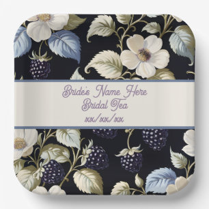 Regal Elegance Blackberry & Blooms Paper Plate