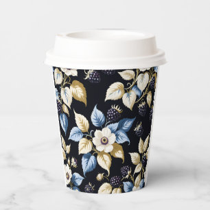 Regal Elegance Blackberry & Blooms Tea Party Paper Cups