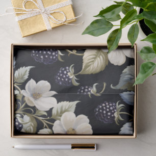 Regal Elegance Blackberry & Blooms Tissue Paper