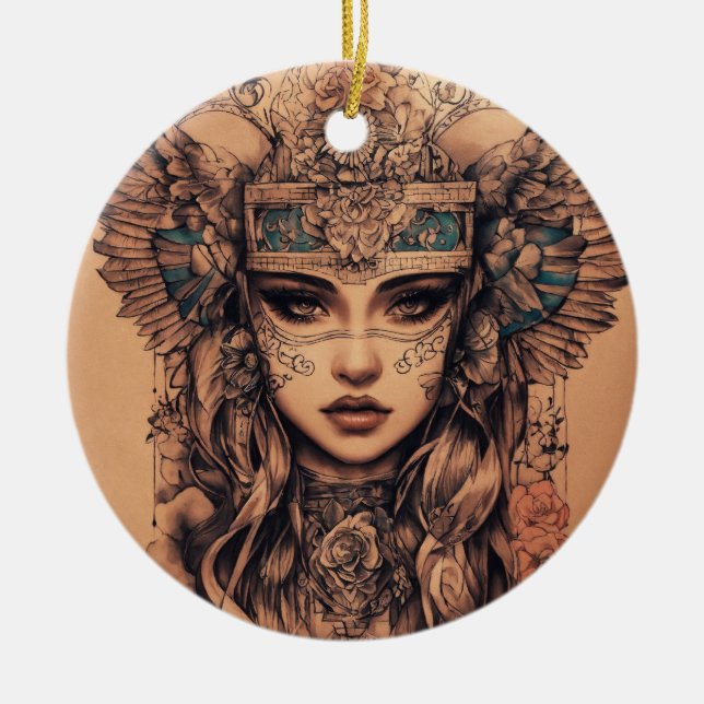 Regal Elegance Ceramic Tree Decoration (Front)