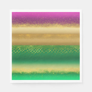 "Regal Elegance: Green & Gold Paper"? Napkin