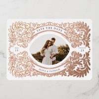 Regal Embellished Save The Date Photo Frame Purple