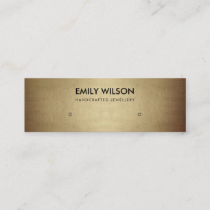 REGAL FAUX GOLD COPPER STUD EARRING DISPLAY LOGO MINI BUSINESS CARD