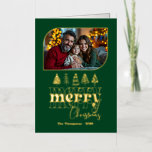 Regal Festive Hand Drawn Merry Christmas Photo Foil Holiday Card<br><div class="desc">Send festive cheer with this real foil Christmas Photo Card featuring a whimsical hand drawn “Merry Christmas” design. The elegant metallic foil shines against a bold background, paired with your favourite holiday photos for a modern yet cosy look. A stylish way to share your warmest Christmas wishes with family and...</div>