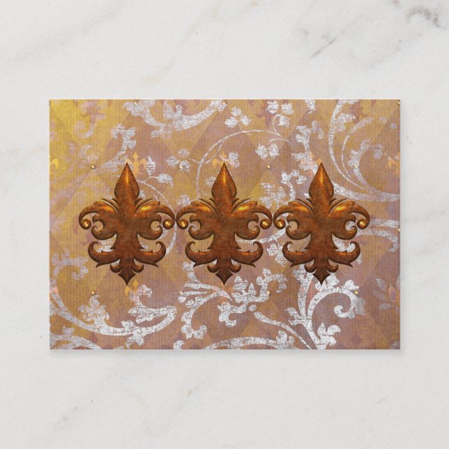 REGAL FLEURS: AWESOME SILVER and GOLD Business Card (Front)