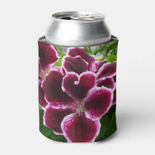 Regal Geranium Flowers Elegant Maroon Floral Lugga Can Cooler