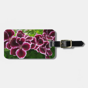 Regal Geranium Flowers Elegant Maroon Floral Lugga Luggage Tag