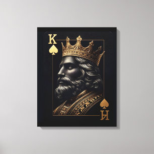 Regal Gold King of Spades Art Print
