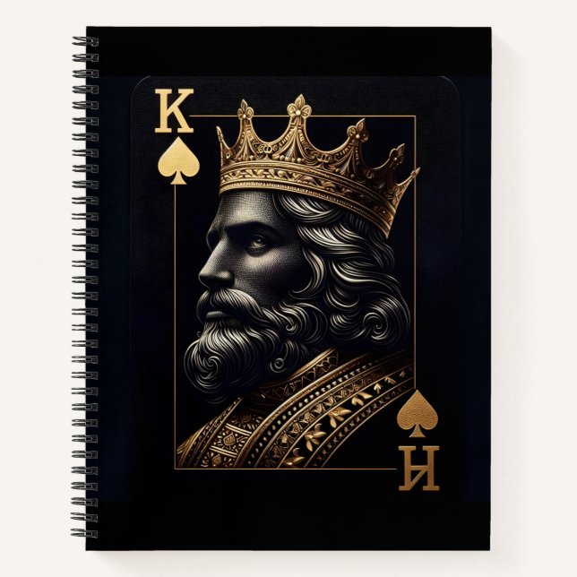 Regal Gold King of Spades Art Print  Notebook (Front)