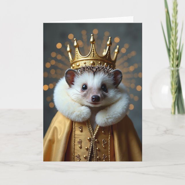 Regal Gold Robe Birthday Card (Front)