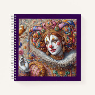 "Regal Harlequin Dreams – Fantasy Notebook" Notebook