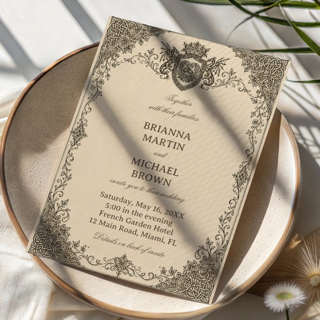 Regal Heraldic Filigree Celtic Invitation (Creator Uploaded)