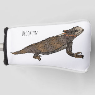 Regal horned lizard cartoon illustration golf head cover