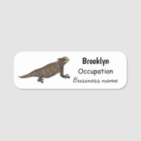 Regal horned lizard cartoon illustration