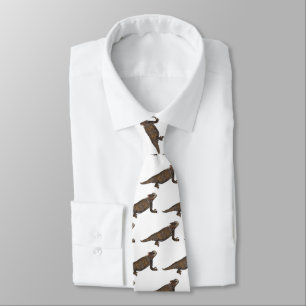 Regal horned lizard cartoon illustration tie