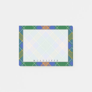 Regal Irish Clan MacAuliffe McAuliffe Tartan Post-it Notes
