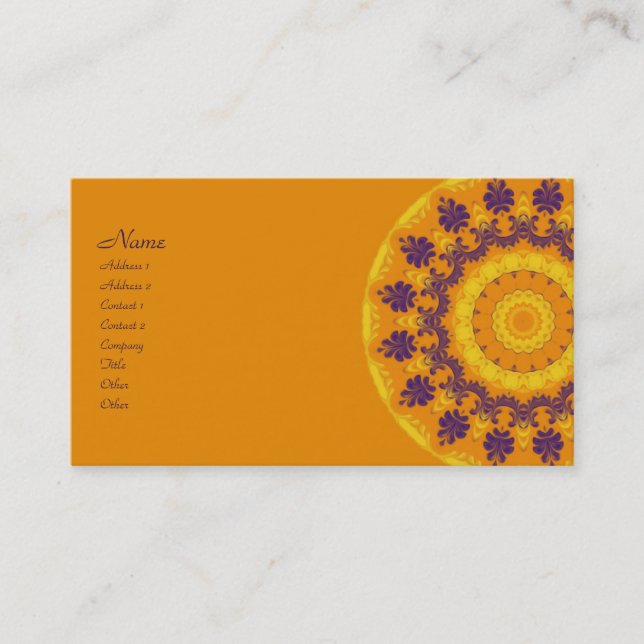 Regal Kaleidoscope Business Card (Front)