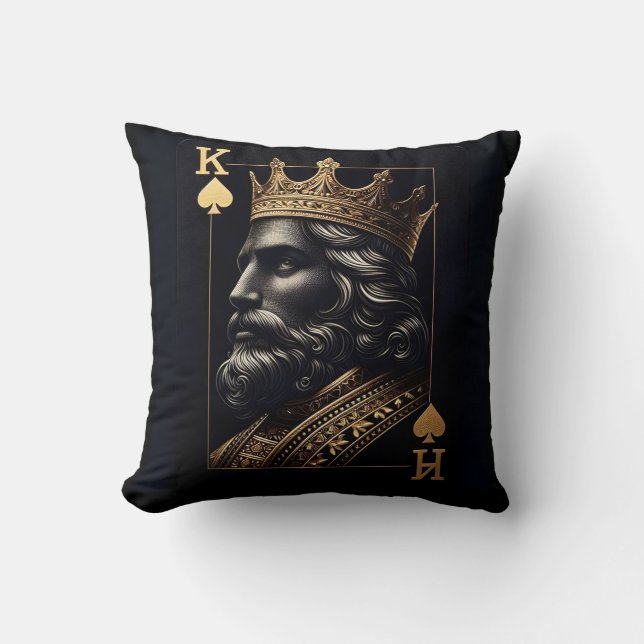 Regal King of Spades Cushion (Front)