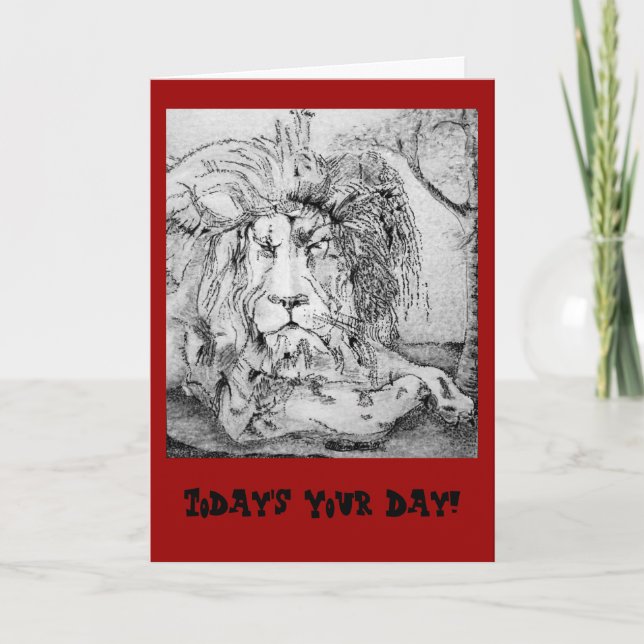 Regal Lion Birthday Card (Front)