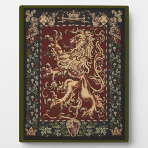Regal Lion Tapestry Plaque
