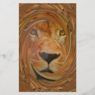 Regal Lion's Face Whirl Artwork pattern art design