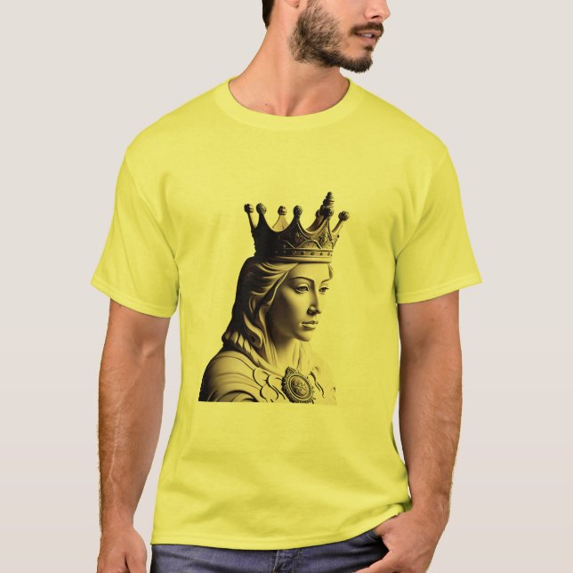 Regal Majesty: Crowned Royalty Bust T-Shirt (Front)