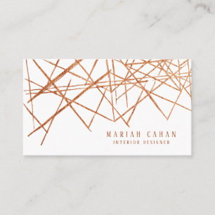 Regal Minimal bohemian Geometrical Line Pattern Business Card