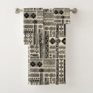 Regal Modern Mudcloth Design Bath Towel Set