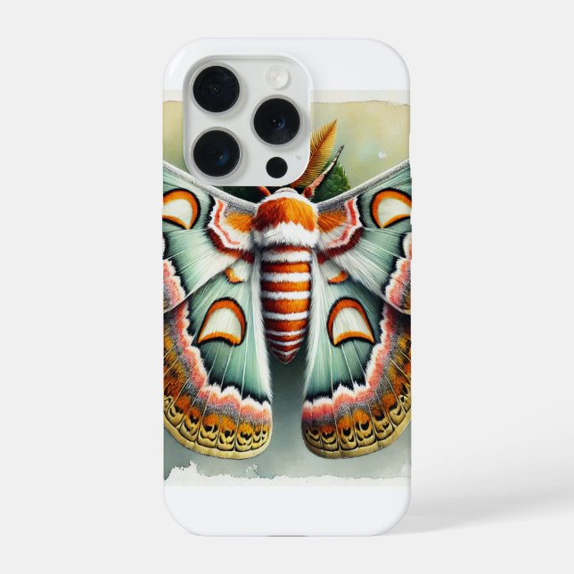 Regal moth 040924IREF233 - Watercolor iPhone Case (Back)