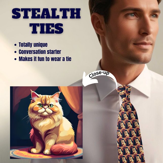 Regal Persian Cat Stealth Tie (Creator Uploaded)