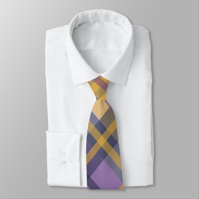 Regal Plaid Necktie (Tied)