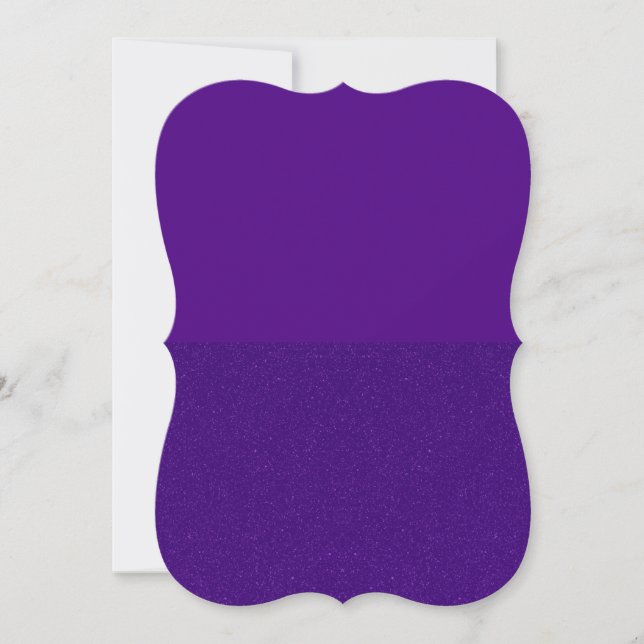 Regal Purple Bracket-Edge Flat Card – Customisable (Front)