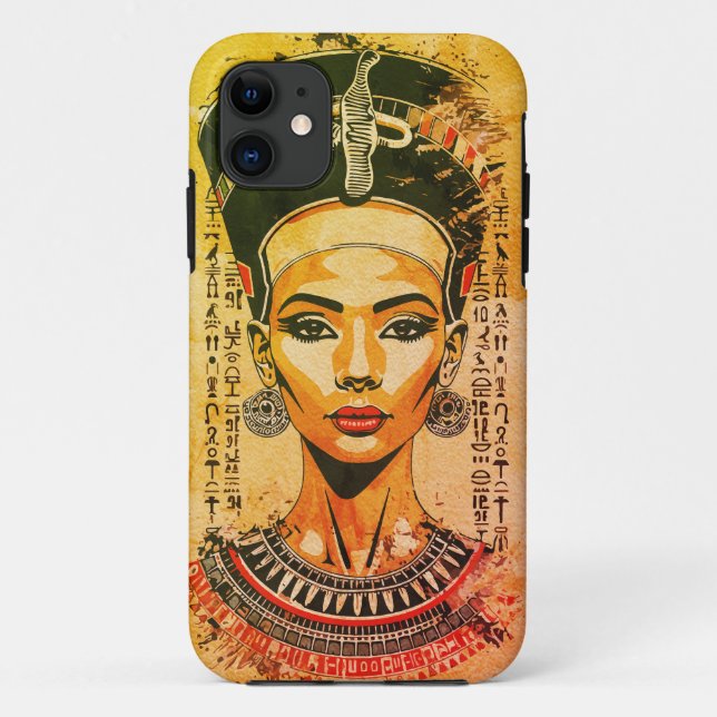 Regal Queen of Egypt – Modern Neo-Pharaoh Art Case-Mate iPhone Case (Back)