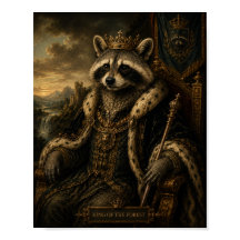 Regal Racoon Shirt, King Of The Forest