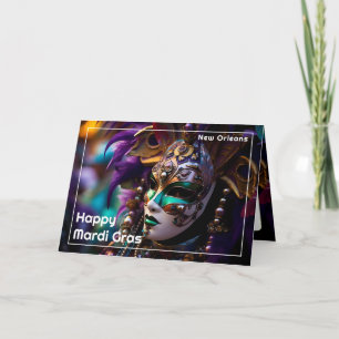 💚💜💛Regal Radiance: Mardi Gras Majesty Card