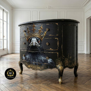 Regal Raven Royalty Gothic Crown Decoupage Tissue Paper