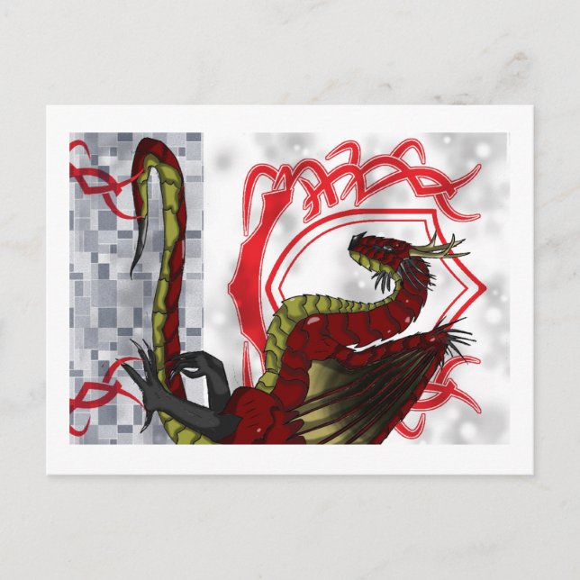 Regal Red Dragon Postcard (Front)