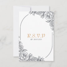 Regal Regency Wedding RSVP Card
