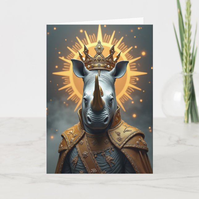 Regal Rhino Birthday Card (Front)