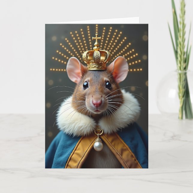 Regal Rodent Birthday Card (Front)