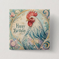 Regal Rooster Birthday Flourish