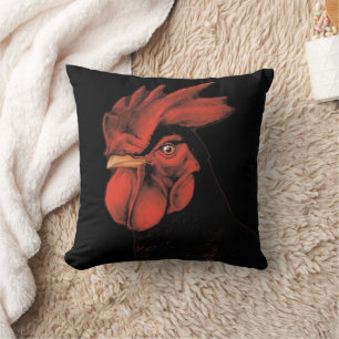 Regal Rooster Majestic Pride Portrait Cushion