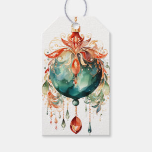 Regal Ruby and Verdant Green: A Fusion Red & Green Gift Tags