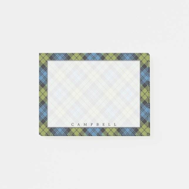 Regal Scottish Campbell Family Tartan Post-it Notes (Front)