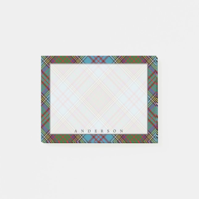 Regal Scottish Clan Anderson Tartan Post-it Notes (Front)